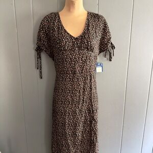 NWT Arizona Jean Co Floral‎ Midi Dress XXL 90s Y2K Ditsy Print Cottagecore